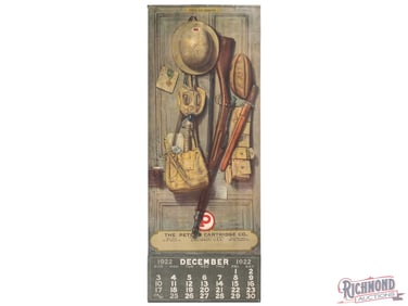 1922 Peters Cartridge Company Advertising Calendar "Lest we Forget"