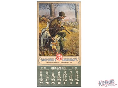 1931 US United States Cartridge Company "Opportunity" Advertising Calendar