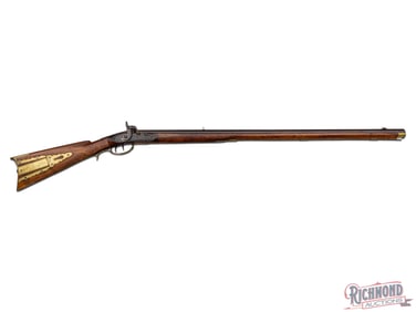 Antique Percussion Kentucky Rifle Signed by Nathan Moll