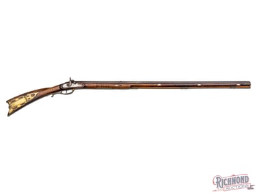 Kentucky Percussion Muzzleloader Signed A. S. for Adam Specht of Beavertown, Pennsylvania