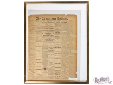 Historical The Tombstone Epitaph July 24 1881