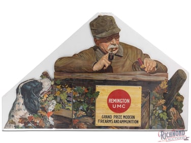 Remington UMC Grand Prize Modern Firearms and Ammunition 3D Advertising Display Sign
