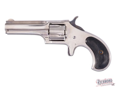 Nice 1876 Remington Smoot Model No. 1 New Line Revolver 30 Rimfire in Nickel
