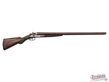 Antique Massive Henry Tolley SxS Hammer Shotgun in 8 Gauge