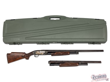 STUNNING Winchester Model 12 Skeet 2 Barrel Deluxe 12 GA Pump Action Shotgun Angelo Bee Engraved