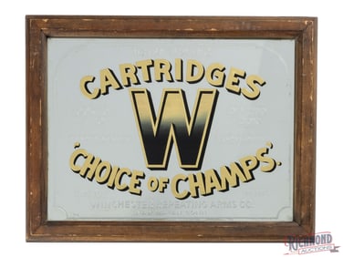 Winchester Repeating Arms "Choice of Champs" Advertising Mirror Sign