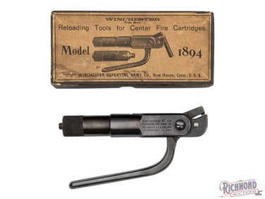 Winchester Model 1894 Blued Steel Tong Reloading Tool in Original Box .303 Savage Caliber