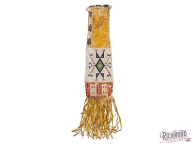 Natie American Plains Quilled and Beaded Pipe Bag