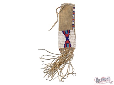 Native American Leather & Beaded Plains Pipe Bag