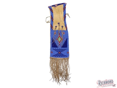 Native American Blue Beaded Plains Pipe Bag