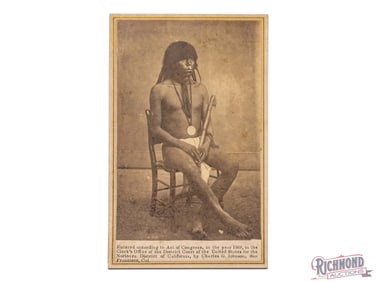 1868 Armed Native American Indian CDV Photo