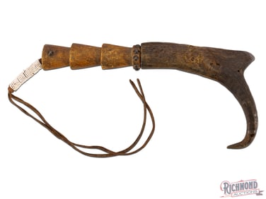 Blackfoot Fine Early Antelope Horn & Beaded Quirt