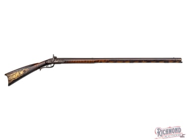 Antique Percussion Kentucky Rifle Made by Jacob Roop of Centre County, Pennsylvania