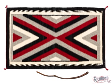 Southwestern Quirt and Large Navajo Dazzler Blanket