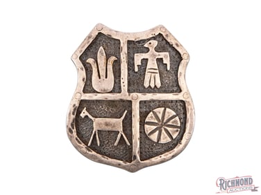 Native American Indian Sterling Silver Police Badge