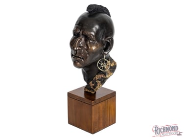 Philip Cote Honoring Native American People "Sassacus" Sculpture Limited Edition Bust