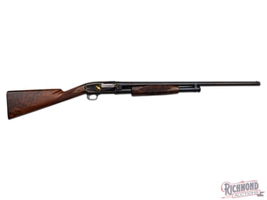 1936 Winchester Model 12 Upgraded Engraved & Gold Inlaid 20 GA Pump Action Shotgun