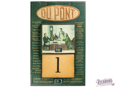 Dupont Explosives Chemical Company Perpetual SST Advertising Calendar Sign