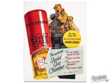 Winchester Super Speed Shotgun Shells Die Cut Advertising Display Sign