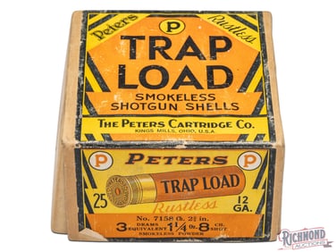Empty 25 Round Peters "Halloween Box" 12 Gauge Two Piece Trap Load Shotgun Shell Box