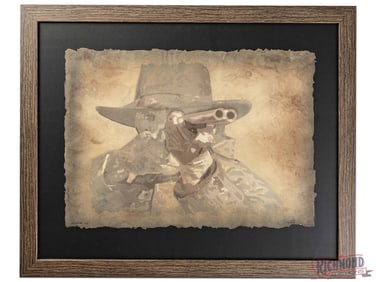 "Lawmaker" Art Serigraph on Tree Bark Sheet by Rob Stern 37/50