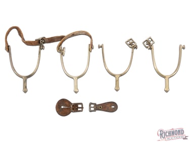 Two Pair US Military August Buermann Cowboy Spurs