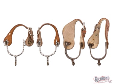 Two Pair of Cowboy Spurs Including Nice Engraving