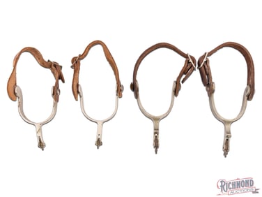 Two Pair of Vintage Cowboy Spurs Including "J. O." Stamped