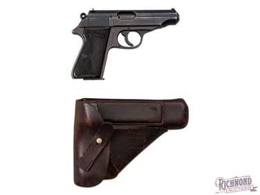 World War II Walther PP Semi-Automatic Pistol with Holster in 7.65m/m Caliber