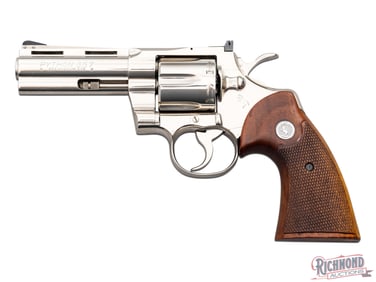 1976 Colt Python .357 Magnum Double Action Revolver 4" Nickel