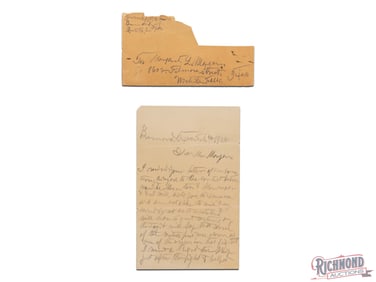 1925 Letter from a last Survivor of Confederate Merrimac