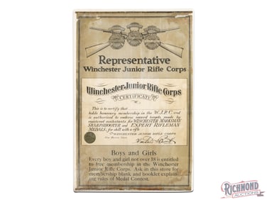 Representative Winchester Junior Rifle Corps Certificate Retail Advertisement