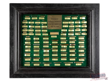 Possible One of Kind Winchester Cartridge Board Plaque Stating Winchester Custom Shop Made in 1969