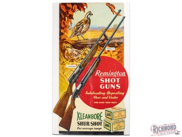 Remington Shot Guns Kleanbore Shur Shot Die Cut Cardboard Advertising Display