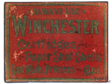 Always Use Winchester Cartridges Paper Shot Shells Advertising Counter Felt