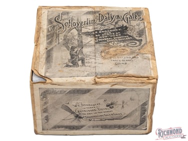 Empty 25 Round Schoverling, Daly & Gales 10 Gauge Two Piece Hand Loaded Shotgun Shell Box