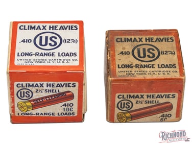 Lot of Two United States Cartridge Co .410 Caliber Two Piece Shotgun Shell Boxes