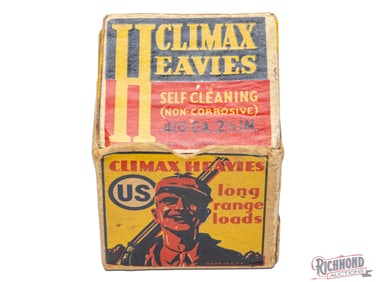 Empty 25 Round United States Cartridge Co .410 Caliber One Piece Climax Heavies Shotgun Shell Box