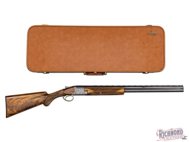 Cased Belgium Browning Superposed 20 GA Two Barrel O/U Shotgun Master Engraver Rich Hambrook