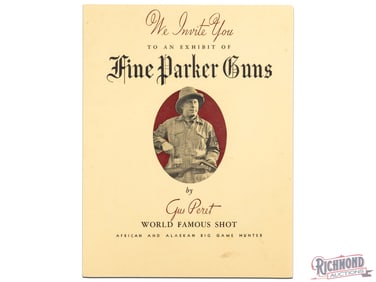 Fine Parker Guns Gus Peret World Famous Shot Advertising Poster Sign