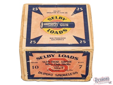 Selby Loads With Yellow Ring Selby Smelting & Lead Co San Francisco Ca 10 Ga Two Piece Box