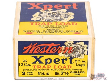 Sealed Western Xpert Trap Load With White Flyer Target Paper Shotgun Shells 12 Ga Two Piece Box