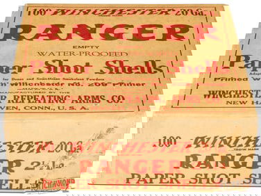 Winchester Ranger 100 Primed Empty Paper Shot Shells 20 Ga Two Piece Box