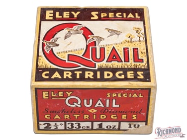 Empty 25 Round Eley Special Quail Cartridges 12 Gauge Two Piece Shotgun Shell Box
