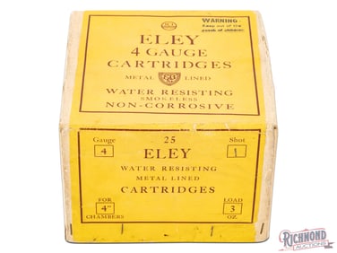 Full Eley Imperial Chemical Industries Limited 4 ga Paper Shot Shells Two Piece Box
