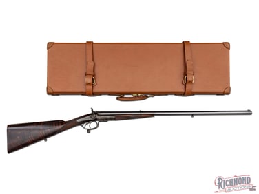 Petite Cased James Purdey Side by Side Rook Rifle in 360 Rook Caliber