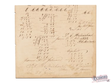 Orangeburg South Carolina Slave Document