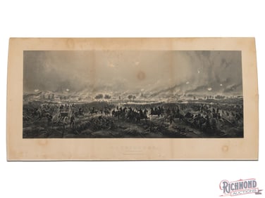 1876 Print Gettysburg "Repulse of Longstreet Assault"