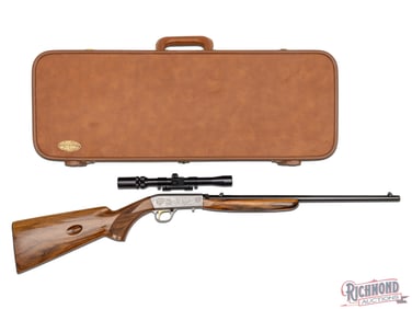 Engraved Browning Belgium Grade II SA-22 .22 LR Semi-Auto Rifle w/ Grooved Receiver by Angelo Bee