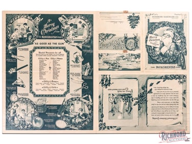 1926 Winchester Store Christmas Mailer Advertisement Fennimore Hardware Co. Wisconsin